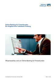 eBanking Business Leitfaden (pdf) - Volksbank Freiburg