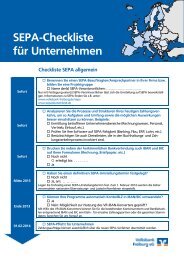 SEPA Checkliste für Firmen (pdf) - Volksbank Freiburg
