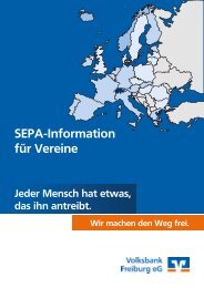SEPA-Information für Vereine - Volksbank Freiburg