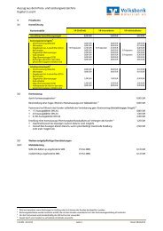 Auszug Preis- und Leistungsverzeichnis - Volksbank Gütersloh eG