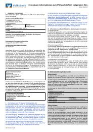 Fernabsatzinformationen - Volksbank Gütersloh eG