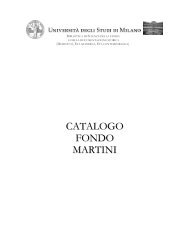 CATALOGO FONDO MARTINI - Università degli Studi di Milano