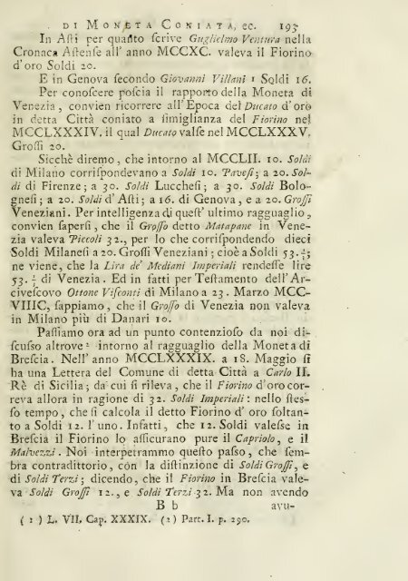 Delle monete e dell'istituzione delle zecche d'Italia. Tomo II