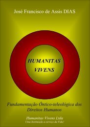 CAPÍTULO I - Humanitas Vivens - Editora On-line