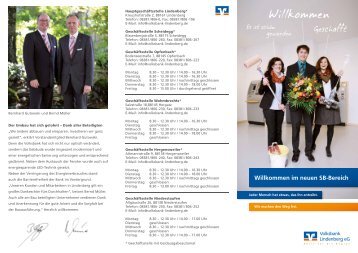 Unser neues SB - Foyer - Volksbank Lindenberg eG