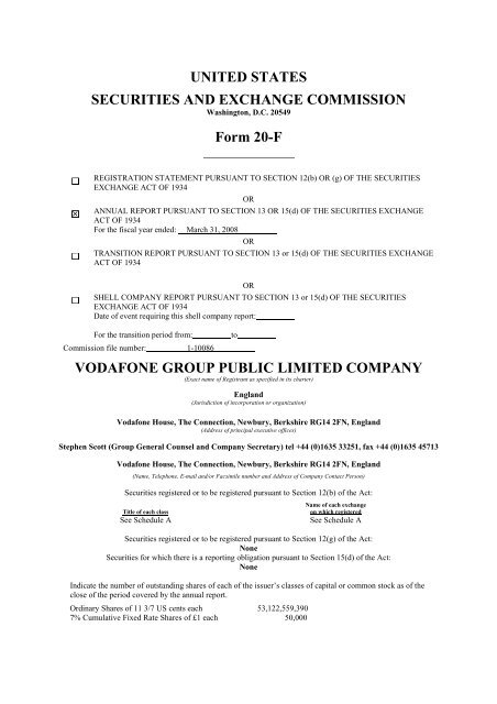 31 March 2008 Download report - Vodafone