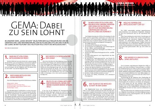 Das Magazin der GEMA · Ausgabe April 2009 - heller & partner