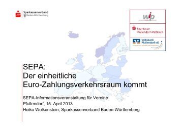 Handout Präsentation Infoveranstaltung SEPA für Vereine vom ...