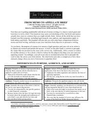 from memo to appellate brief - Georgetown University Law Center