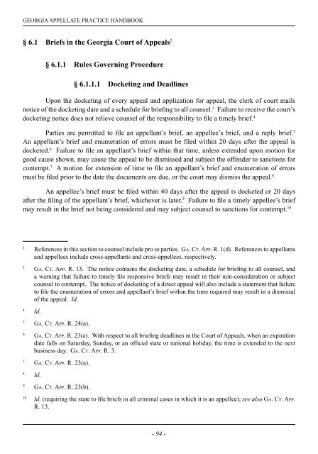 Georgia Appellate Practice Handbook - Alston & Bird LLP