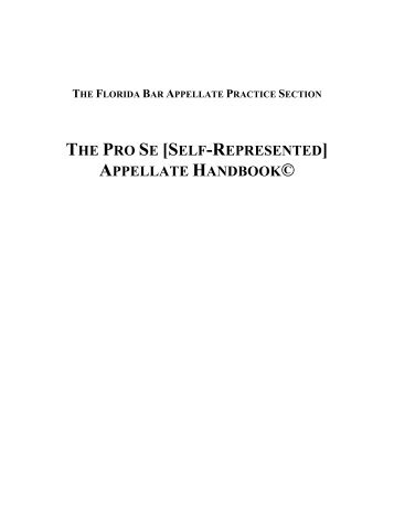 The Pro Se Appellate Handbook - Appellate Practice Section Pro Se ...