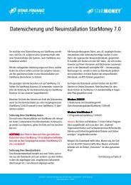 Datensicherung und Neuinstallation StarMoney 7.0 - Volksbank ...