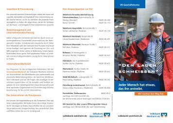 Flyer VR-Geschäftskonto - Volksbank Weinheim eG