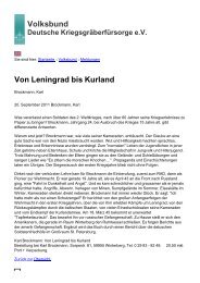 Volksbund Von Leningrad bis Kurland - Volksbund Deutsche ...