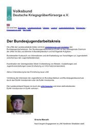 Volksbund Der Bundesjugendarbeitskreis - Volksbund Deutsche ...