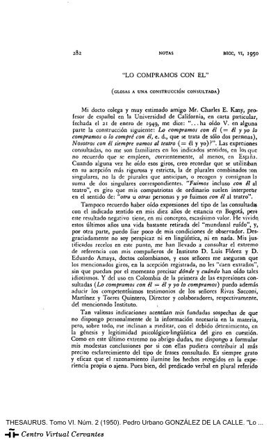 «Lo compramos con él» (Glosas a una construcción consultada)