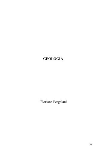 GEOLOGIA Floriana Pergalani