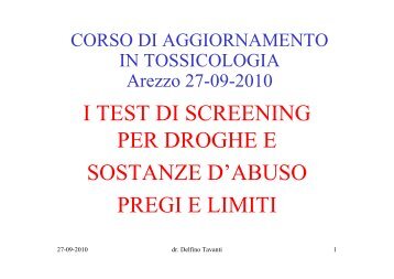 test di screening per droghe e sostanze Ce - Cedostar