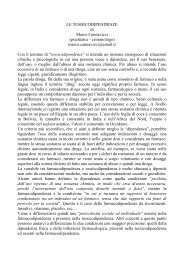 LE TOSSICODIPENDENZE di Marco Cannavicci (psichiatra ...