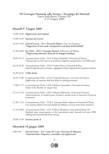 programma scientifico - INSTM