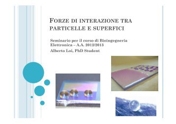 A. Loi - Forze di interazione tra particelle e superfici.pptx - Biomedica