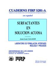 Surfactantes en solución acuosa - Laboratorio FIRP - Universidad ...