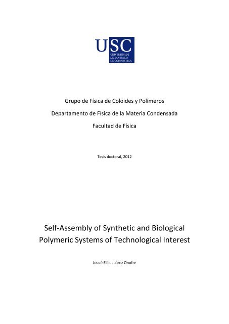 Self-Assembly of Synthetic and Biological Polymeric Systems of ...