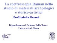 Memmi - Applicazioni ai materiali archeologici - Dipartimento di ...