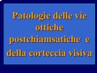 Patologie post-chiasmatiche e della corteccia visiva - Fondazione ...