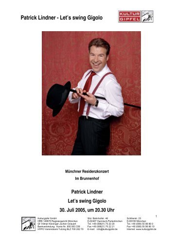 Patrick Lindner - Let's swing Gigolo - Volksmusik