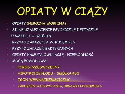 Konsekwencje zdrowotne używania substancji psychoaktywnych ...