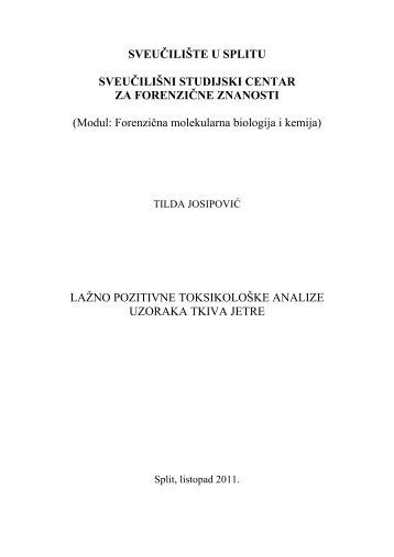 Tilda Josipović_diplomski rad - Forenzika - Sveučilište u Splitu