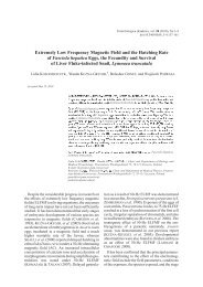 Extremely low frequency magnetic field and the hatching rate of ...