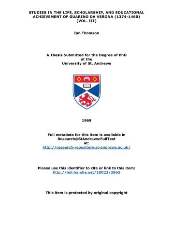 Ian Thomson PhD Thesis Vol 3