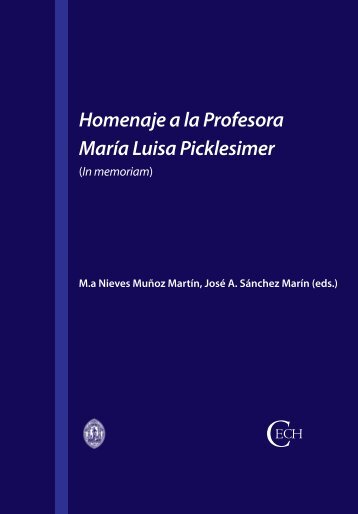 Homenaje a la Profesora María Luisa Picklesimer - Universidade de ...