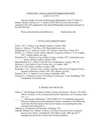 updated, amalgamated bibliography - Oxford University Press