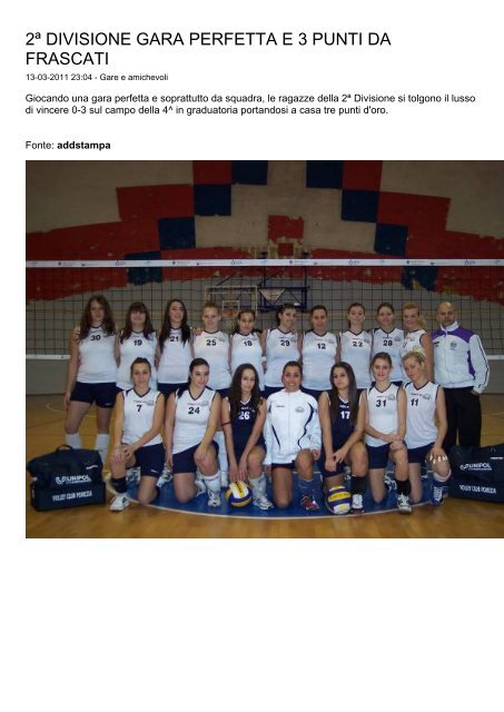 UNDER 14 A PUNTEGGIO PIENO - Sito Per Squadra di Pallavolo