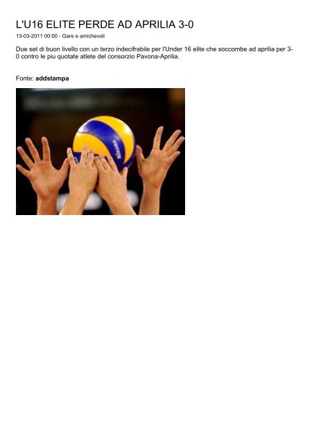 UNDER 14 A PUNTEGGIO PIENO - Sito Per Squadra di Pallavolo