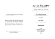 AUTEURS LATINS - latin, grec, juxta