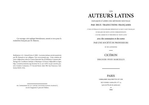 AUTEURS LATINS - latin, grec, juxta