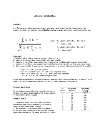 Corelatii statistice