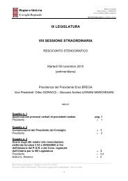 VIII LEGISLATURA - Consiglio Regionale dell'Umbria - Regione ...