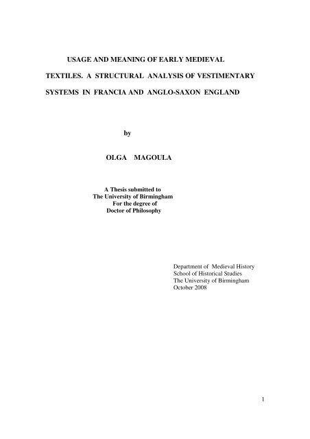 Unravel Det insulator Usage and Meaning of Early Medieval Textiles. A Structural Analysis ...