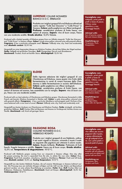 Carta dei Vini - Staff Millennium srl