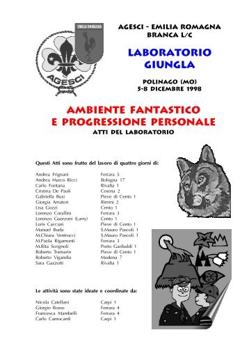 Atti del Laboratorio regionale Giungla - Agesci Emilia Romagna