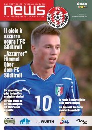 Il cielo è azzurro sopra l'FC Südtirol! „Azzurrer“ Himmel über dem FC ...