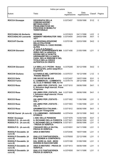 Bollettino Anno 1998 - Direzione Generale per i Beni Librari e gli ...