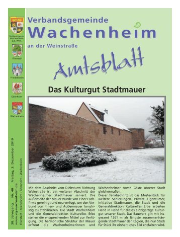 Amtsblatt vom 03.12.2010 - Verbandsgemeinde Wachenheim