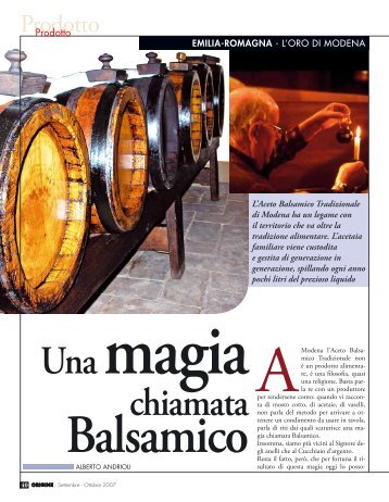 Una magia chiamata Balsamico - L'Informatore Agrario