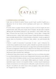 La filosofia e il manifesto di Eataly - INformaCIBO